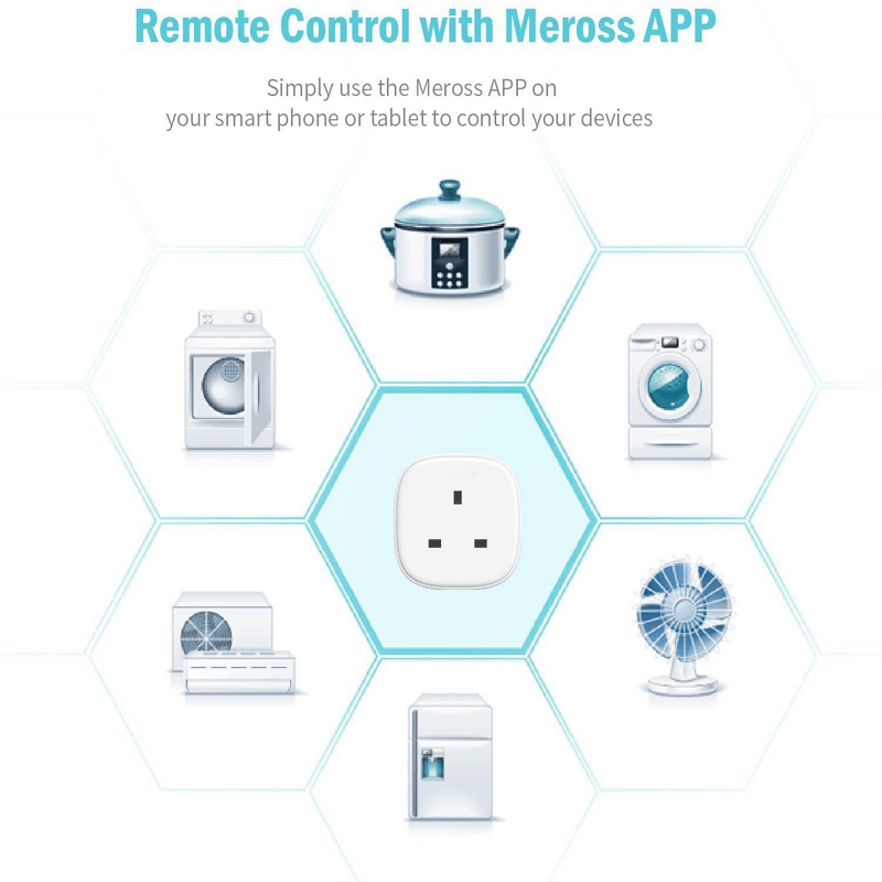 Pack of 2 meross smart wifi socket plugs mss210