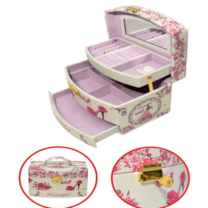  jewelry organizer box with mirror 