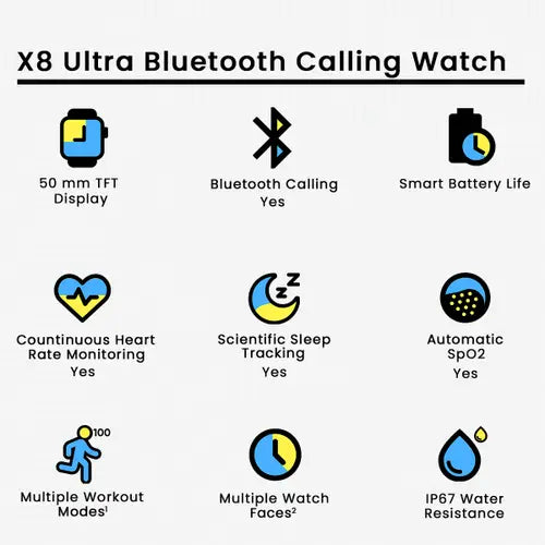 X8 Ultra Smartwatch 49MM with Bluetooth Calling