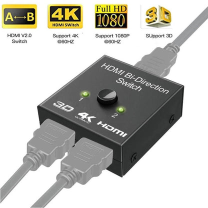 Hdmi bi-directrion dual function switch and hdmi splitter