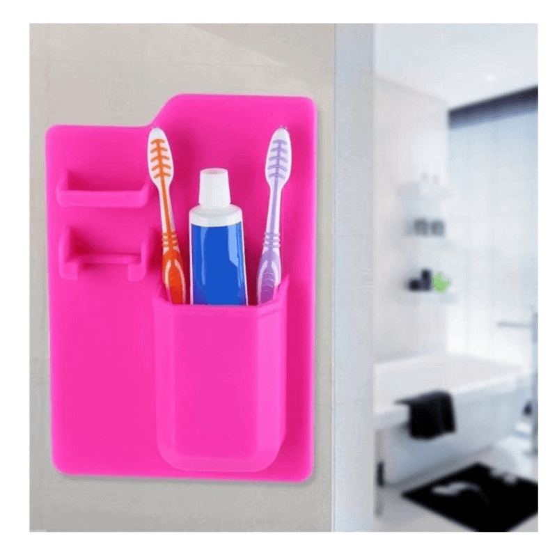 Waterproof silicone mighty toothbrush holder