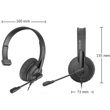 A4 tech hs 11 mono black headset