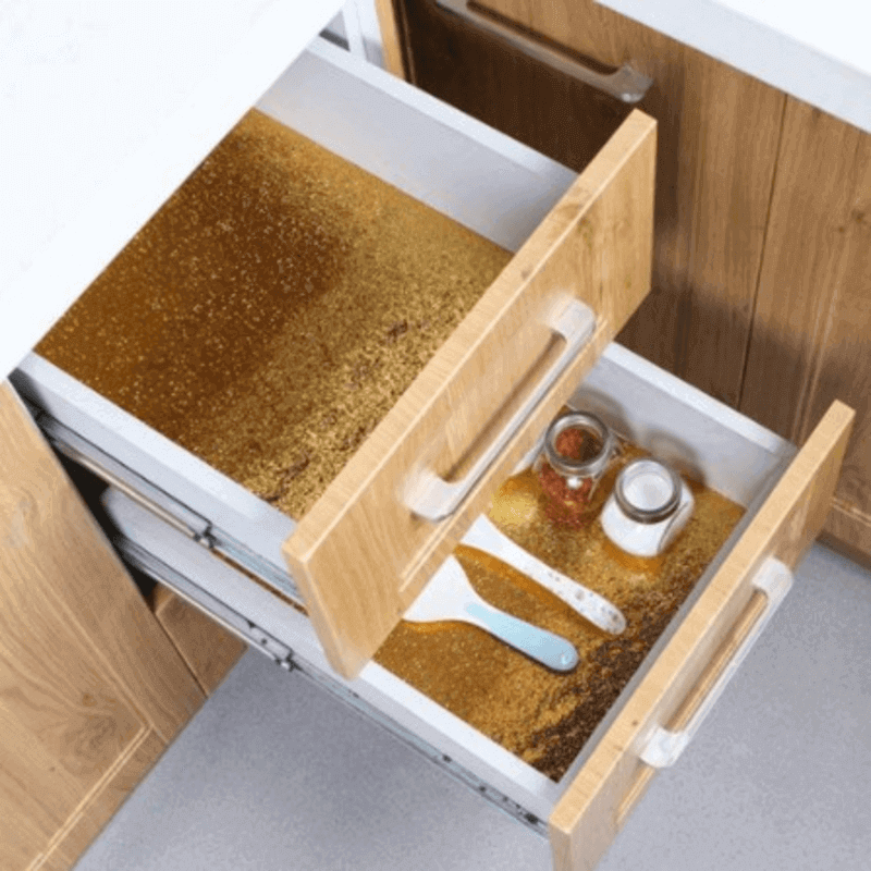 60 x 100cm oil proof stickers for kitchen aluminum golden