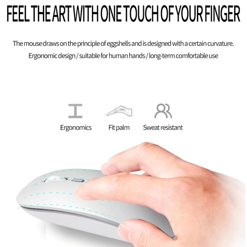 1600 dpi usb optical wireless mouse super slim