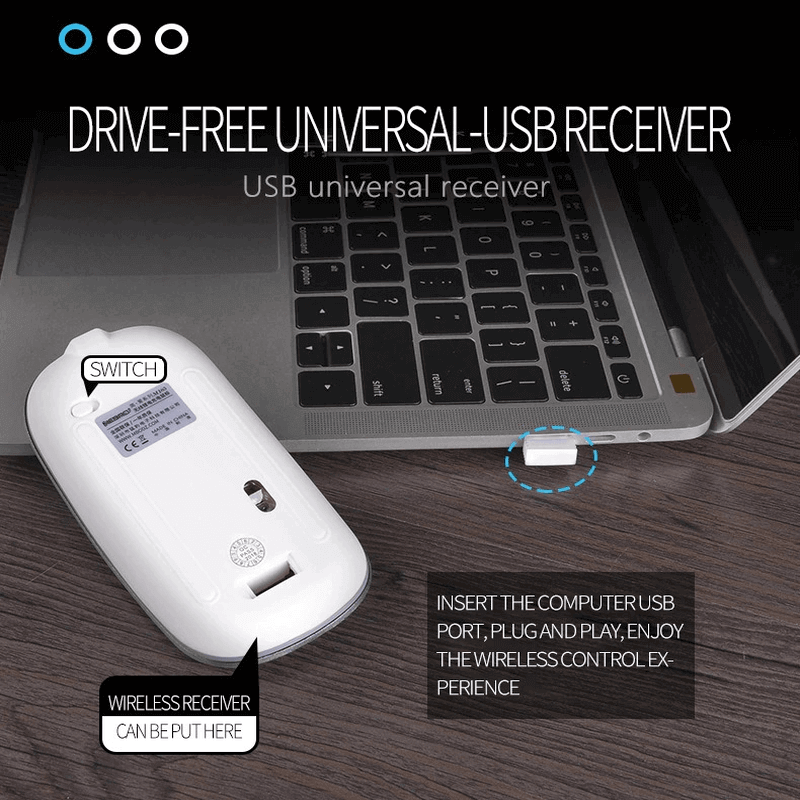 1600 dpi usb optical wireless mouse super slim