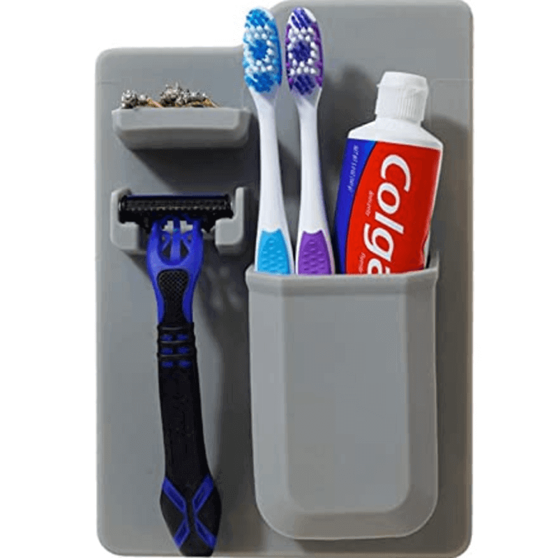Waterproof silicone mighty toothbrush holder