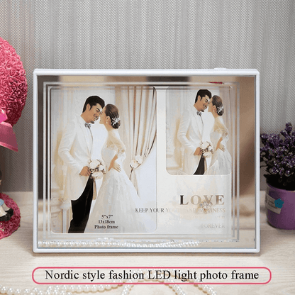 Photo frame usb led display stand