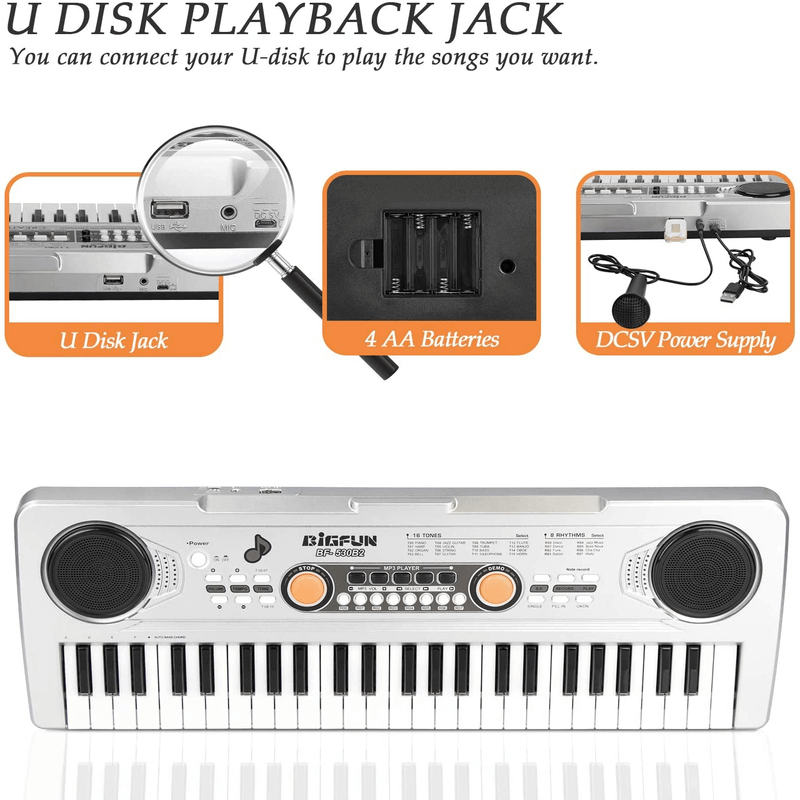 Big fun electronic 49 keys piano keyboard