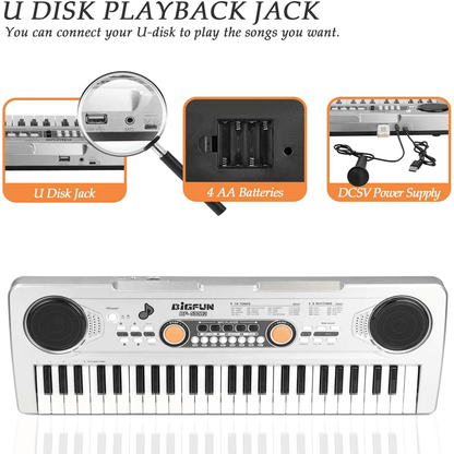 Big fun electronic 49 keys piano keyboard