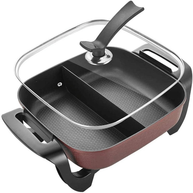 Non stick electric skillet 2 portion design