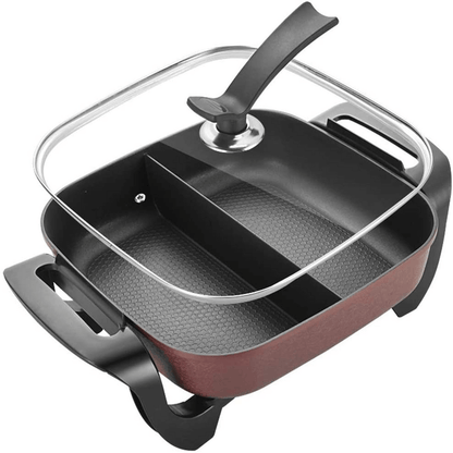 Non stick electric skillet 2 portion design