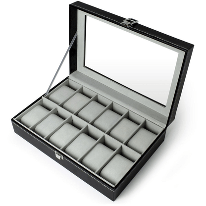 12 slot watch storage box