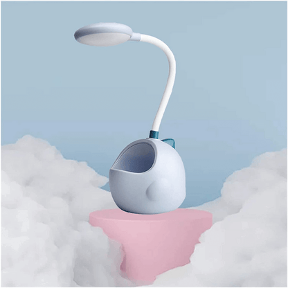 Cute flexible desk lamp with pen holder