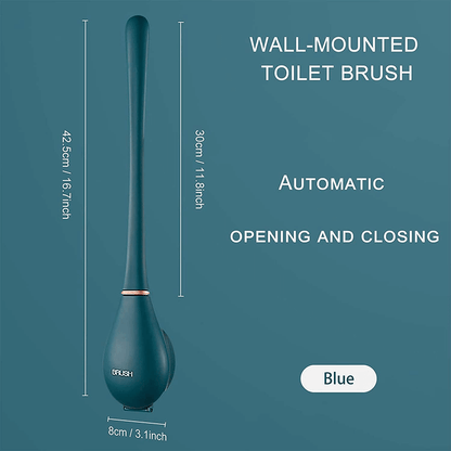 Silicone water drop toilet brush and holder set