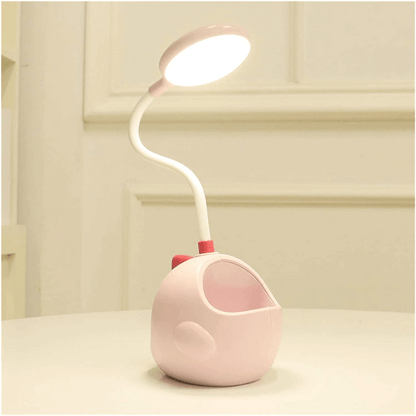 Cute flexible desk lamp with pen holder