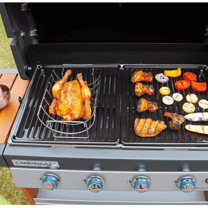 Cooking premium grill basket and stand