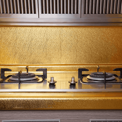 60 x 100cm oil proof stickers for kitchen aluminum golden