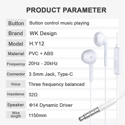 Remax y12 wired stereo handfree 3.5mm