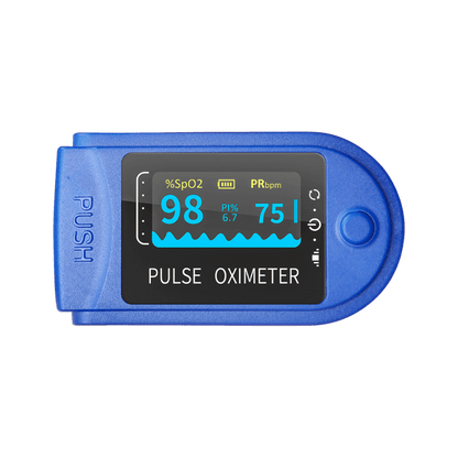 Finger pulse oximeter with led display