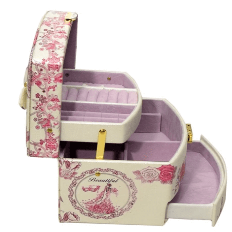 jewelry organizer box with mirror