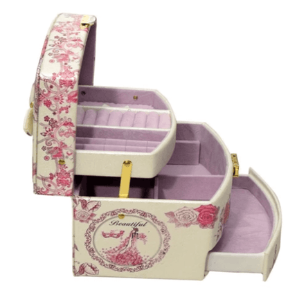 jewelry organizer box with mirror