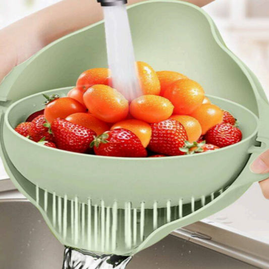 Rotatable double layer drain basket(pack of two)   