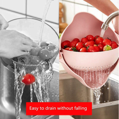 Rotatable double layer drain basket(pack of two)   