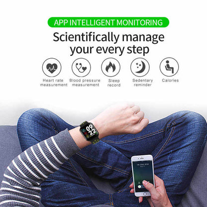 F8 smart health watch heart rate monitor