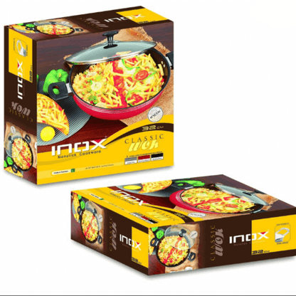 Classic wok with glass lid