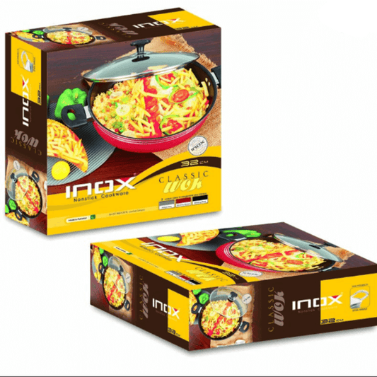 Classic wok with glass lid