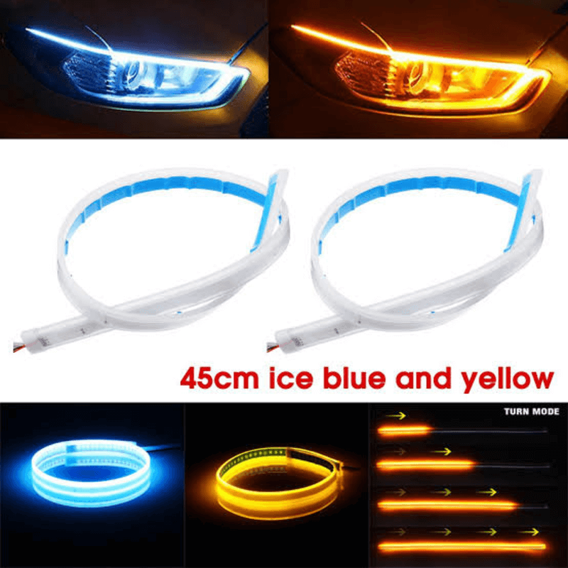 Drl led car headlight eyebrow light strip-pack of two