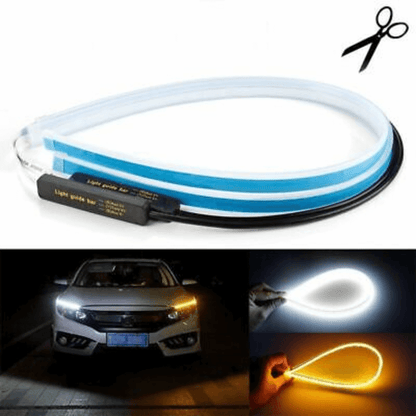 Drl led car headlight eyebrow light strip-pack of two