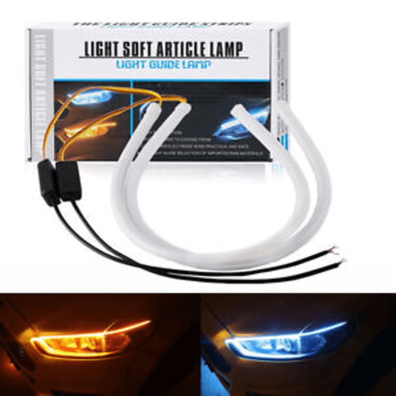 Drl led car headlight eyebrow light strip-pack of two