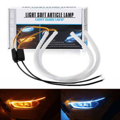 Drl led car headlight eyebrow light strip-pack of two