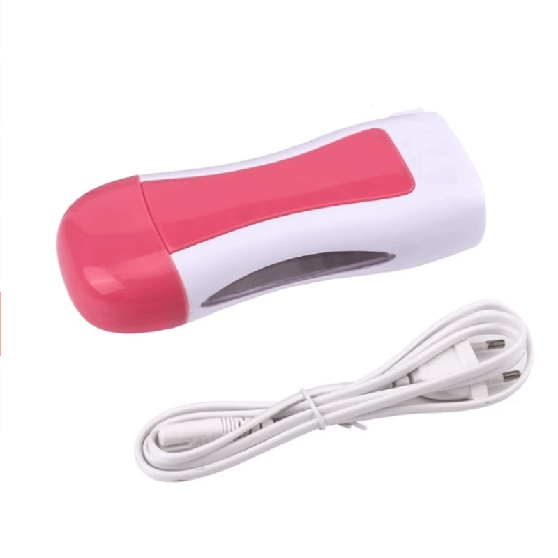 Depilatory wax heater roll on hair removal kit