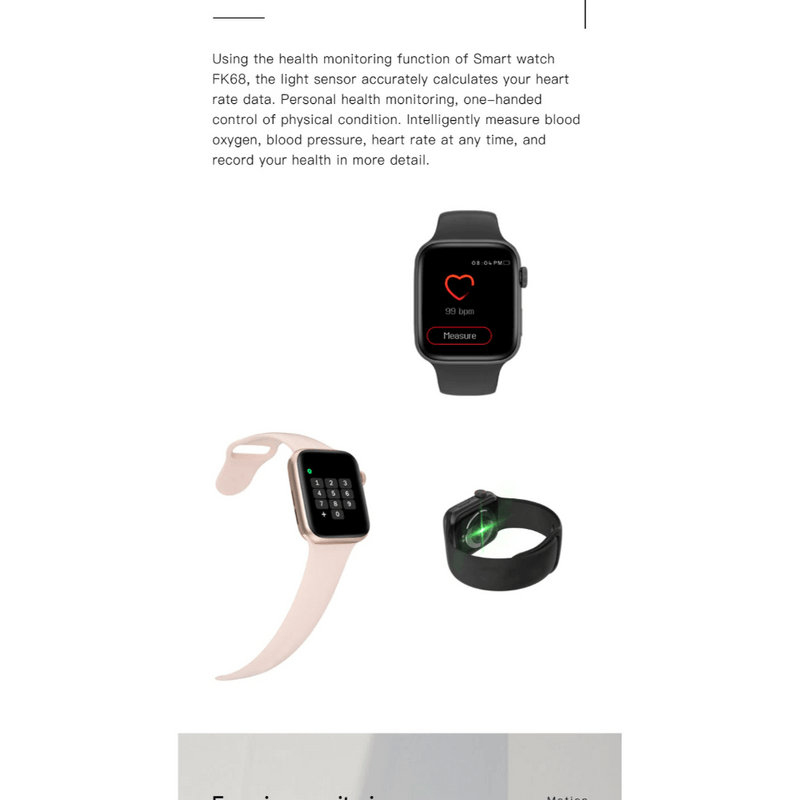 Fk68 bluetooth smart watch