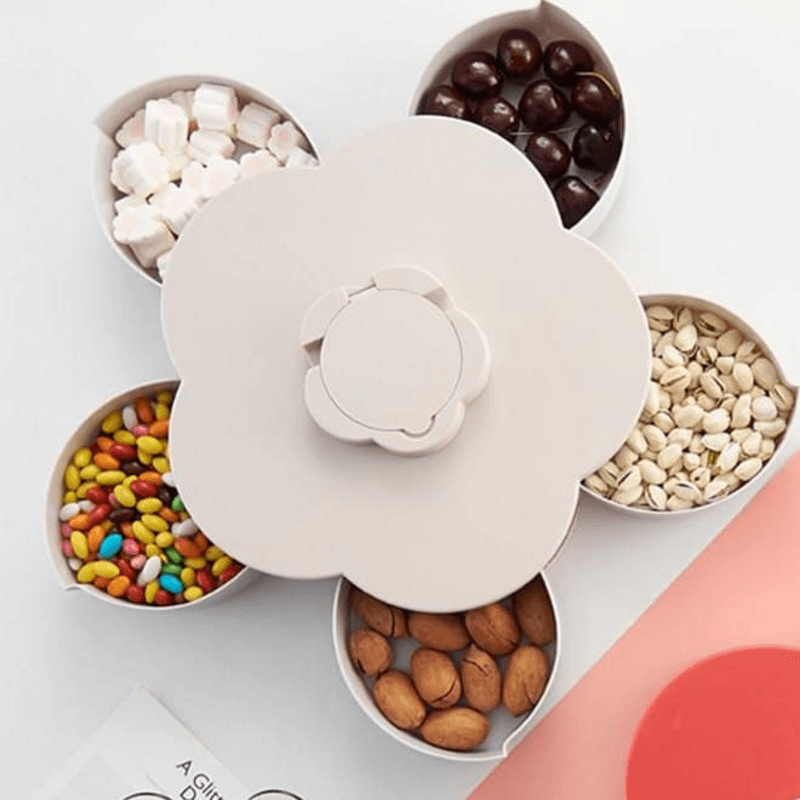 flower-rotatable-container-case-food-candy-holder